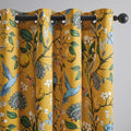 Topfinel Mustard Yellow Curtains, Aesthetic Unique Rustic Thermal Insulated by Topfinel