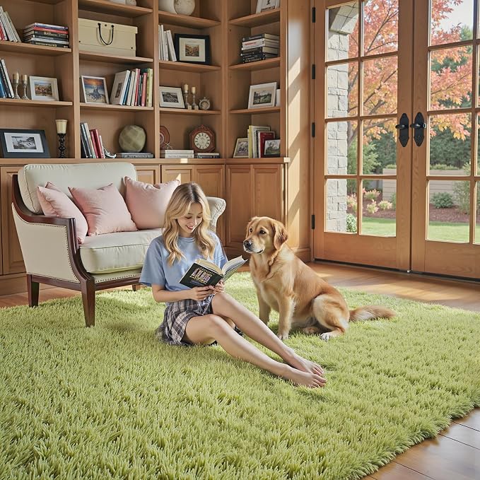 Rugs for Living Room 6x9, Alfombras para Salas Shag Large Plush Soft Area Rug - Image 4