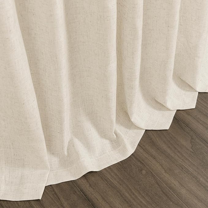 Birch Beige Linen Curtains for Living Room 105 Inches Long Light Filtering Semi - Image 9