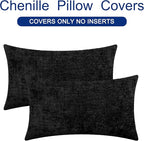 CaliTime Throw Pillow Covers Decorative 16 X 26 Inches Pack of 2 Cozy Chenille - Image 6