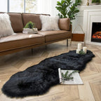 Ashler Faux Fur Rug, Fluffy Sheepskin Fur Rug, Fuzzy Ultra Soft 2 x 6 Ft Rugs - Image 6
