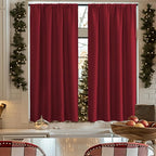 NICETOWN Christmas Burgundy Blackout Curtains and Drapes - Image 2