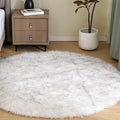 Goolela Round Sheepskin Rugs 4ft Circle Fluffy Faux Fur Rug Shaggy Rug by Goolela