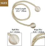 Curtain Tiebacks Outdoor Elegant Decorative Tie Backs Modern Rope Tiebacks - Image 2
