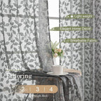 Chyhomenyc Extra Long Charcoal Grey Sheer Curtains 120 Inch Length 2 Panels Set - Image 2