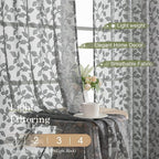 Chyhomenyc Charcoal Grey Sheer Curtains 54 Inch Length - Image 2