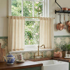 RYB HOME Kitchen Striped Curtains by RYBHOME