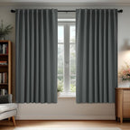 Deconovo Blackout Curtains, Thermal Insulated, W70 x L63 2 Panels, Back Tab by Deconovo