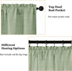 OWENIE Light Green Valances for Windows 1 Pcs, Light Filtering Textured - Image 4