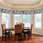 Emvency 4 Pack Valances Window Treatments, Abstract Modern Blue Grey Rustic - Image 7