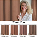 H.VERSAILTEX Linen Blackout Curtains 63 Inches Long 100% Blackout Thermal - Image 5