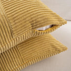 Fancy Homi 2 Packs Mustard Yellow Lumbar Decorative Throw Pillow Covers 14x24 - Image 4