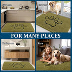 OLANLY Dog Door Mat for Muddy Paws 48x30, Paw Print Design, Absorbs Moisture - Image 8