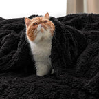 Bedsure GentleSoft Fluffy Black King Size Blanket - Image 8