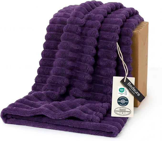Bedsure GentleSoft Purple Twin Blanket by BEDSURE