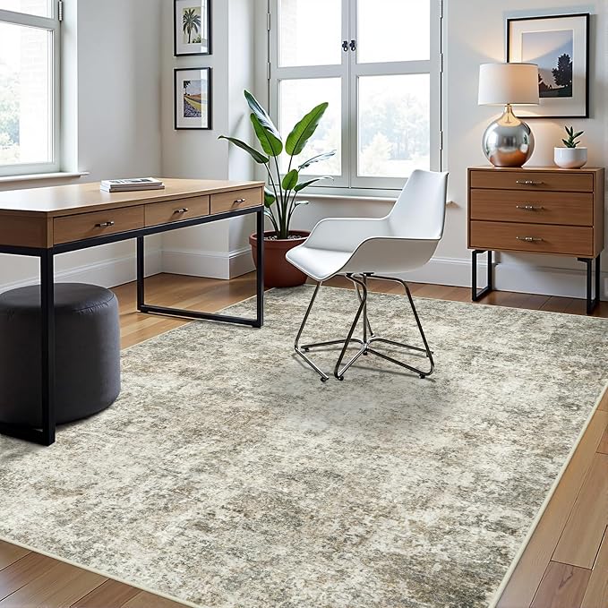 5x7 Area Rugs for Living Room Rug Washable: Abstract Rug for Dining Room - Image 3