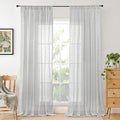 BGment Light Grey Linen Curtains 96 Inch Length by BGment