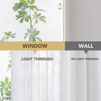 MYSKY HOME Natural Linen White Curtains 80 Inches Long, Semi Sheer Soft Cotton - Image 6