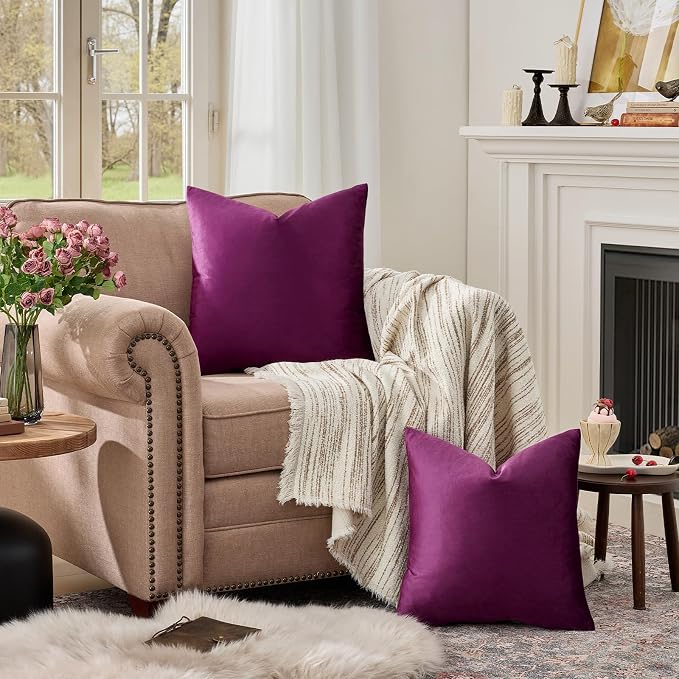 GIGIZAZA Decorative Couch Throw Pillow Covers, Pillow Cases Velvet Pillow Covers - Image 3