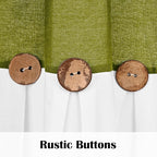 FRAMICS Farmhosue Kitchen Curtains 36 Inch Length, Rustic Cotton Linen Tier - Image 4