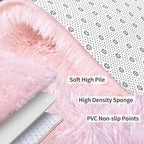 Soft Shag Runner Rugs for Girls Bedroom, 2x6 Pink Fluffy Throw Area Rug Non - Image 5