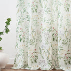 jinchan Floral Linen Blend Curtains - Image 7