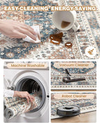Kitchen Runner Rug Non Slip Washable 2.5x10, Soft Ultra-Thin Entryway Rug - Image 8