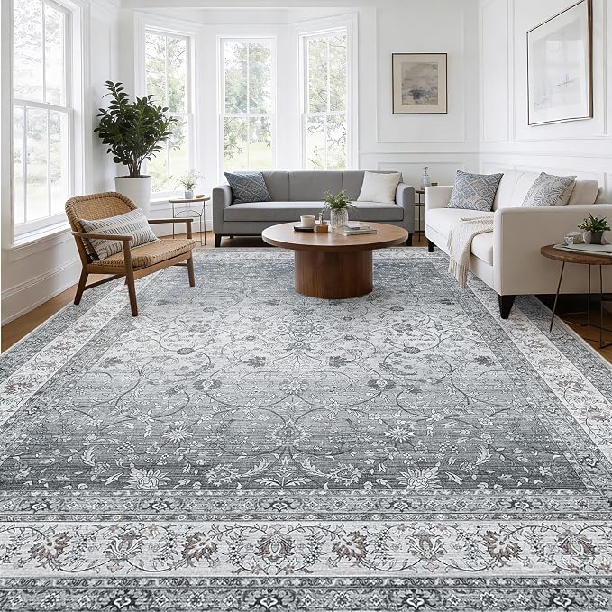 AMADA HOMEFURNISHING 8x10 Area Rugs, Washable Living Room Rug - Image 9