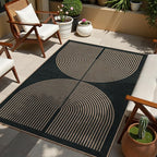 Lahome Modern Rainbow Easy Jute 4x6 Rug, Outdoor Patio Rug - Image 6