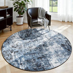 Rugflix Round Area Rugs 4Ft for Living Room, 4x4 Washable Rug Stain-Resistant by RugflixAreaRugs