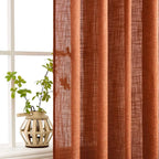 MIULEE Rust Curtains 96 Inch Length 2 Panels - Image 5