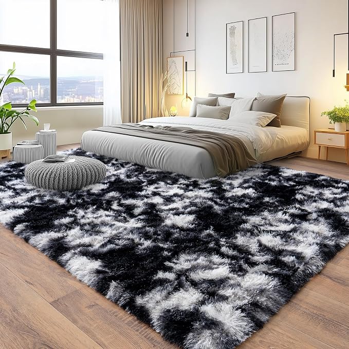 Pionblank Large Area Rug for Living Room 10x14, Fuzzy Modern Shag Rug, Fluffy - Image 2