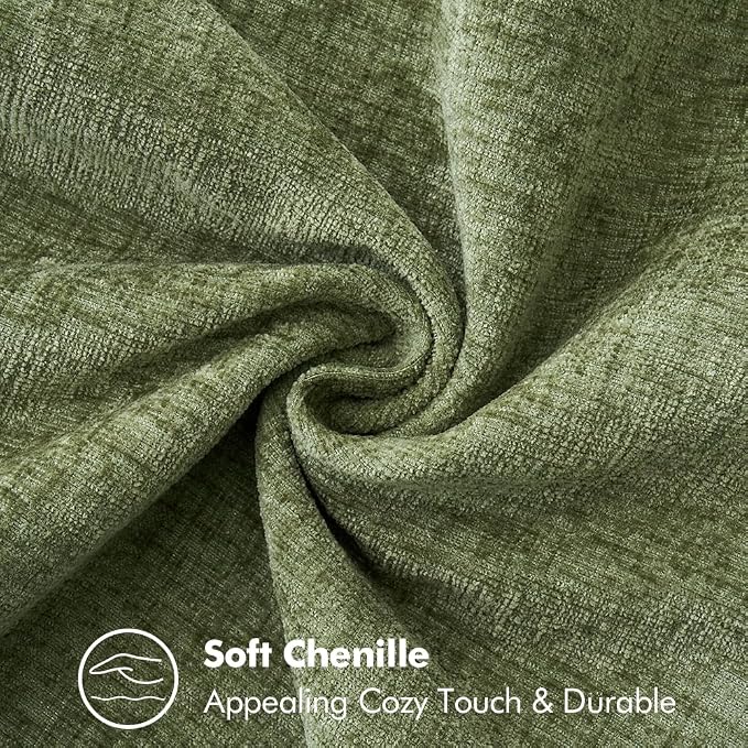 MIULEE Pack of 2 Couch Throw Pillow Covers 20x20 Inch Sage Green Farmhouse - Image 4