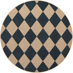 Lahome Colette Checkered Round Rug 3ft, Circle Indoor Outdoor Entryway Patio - Image 8