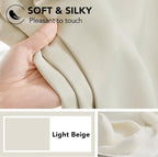 Deconovo Blackout Curtains, Thermal Insulated, W52 x L63 2 Panels, Back Tab - Image 7