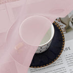 OVZME Blush Pink Sheer Curtains 72 Inches Long 2 Panels - Image 4