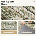 Soalmost 5x7 Area Rugs Low Pile Indoor Washable Trendy Faded Style Rugs - Image 6