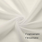 OVZME Sheer Curtains Ivory 45 inches Long Kitchen Curtains, Rod Pocket Clean - Image 4