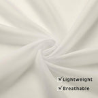 OVZME Sheer Ivory Curtains Light Filtering Window Drapes - Image 4