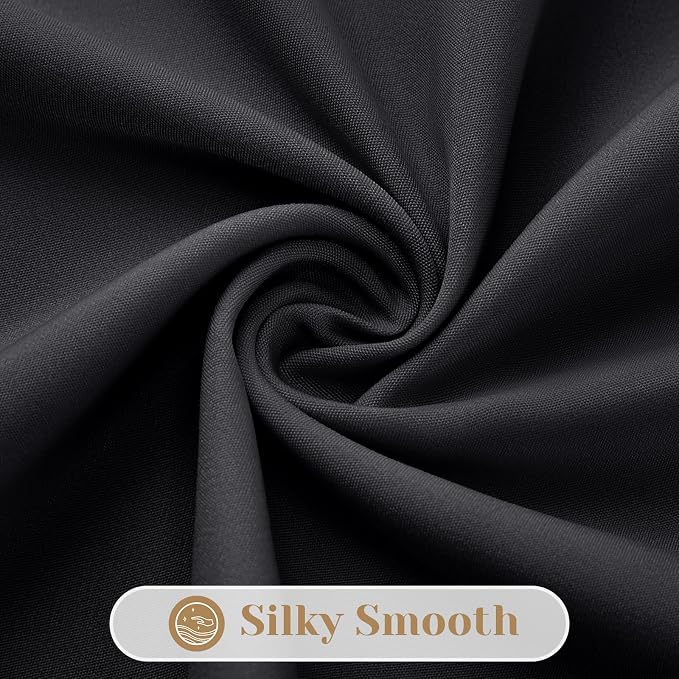 HOMEIDEAS Halloween Non-See-Through Black Privacy Sheer Curtains, 52 X 96 - Image 7