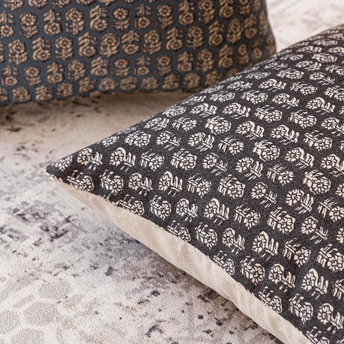 Foindtower Set of 2 Decorative Neutral Body Lumbar Throw Pillow Covers Vintage - Image 3