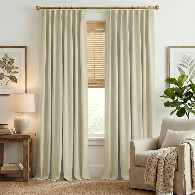 NICETOWN Room Darkening Bedroom Curtains 84 inches Long, Pinch Pleated Curtains by NICETOWN