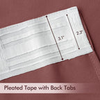 MIULEE Dusty Rose Back Tab Blackout Curtains 72 Inches Long 2 Panels Set - Image 4