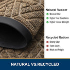 Smiry Front Door Mat Outside Entrance, Heavy Duty Sturdy Natural Rubber Doormat - Image 5