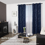 Deconovo Navy Blue Curtains, 38 x 84 Inch, Thermal Insulated Soundproof Privacy - Image 3