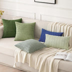 MIULEE Pack of 2 Spring Corduroy Decorative Throw Pillow Covers 18x18 Inch Soft - Image 4