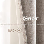MIULEE Linen Blackout Curtains and Drapes 100% Room Darkening Thermal Insulated - Image 6