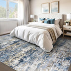 Area Rugs 10x14 Living Room: Washable Rug Modern Abstract Neutral Soft Non-Slip - Image 5
