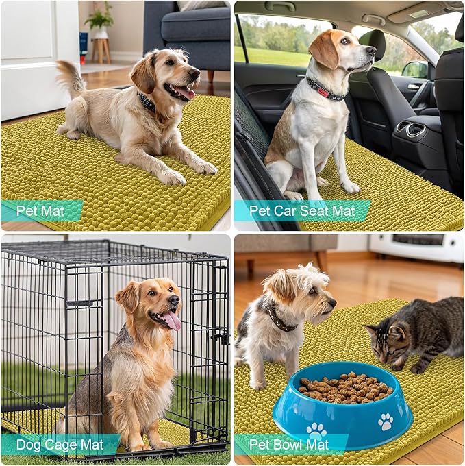 OLANLY Dog Door Mat for Muddy Paws 44x24, Absorbs Moisture and Dirt, Absorbent - Image 7