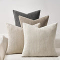 Topfinel 4 Packs Natural Decorative Throw Pillows Covers 18x18 Inch by Topfinel